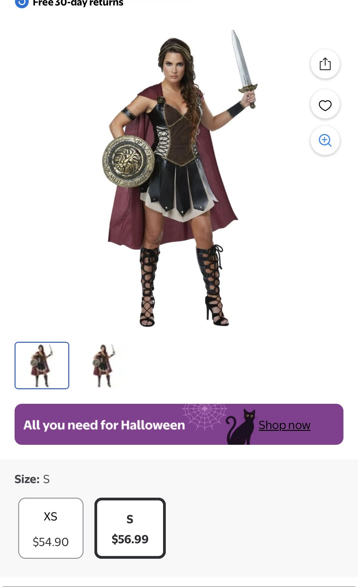 XL Women’s Gladiator Costume 