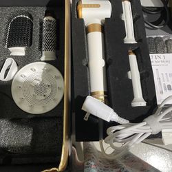 Hot Air Hair Blow Dryer Brush, 7 in 1 Hot Air Brush Styler Dryer and Volumizer with Negative Ion Anti-frizz Ceramic 110,000 RPM High Speed Hair Brush 