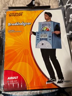 Adult breathalyzer costume one size