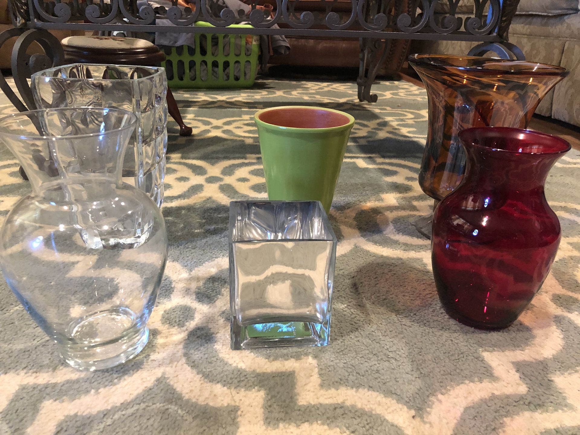 Flower Vases, ASSORTED SIZES, SHAPES and DESIGNS