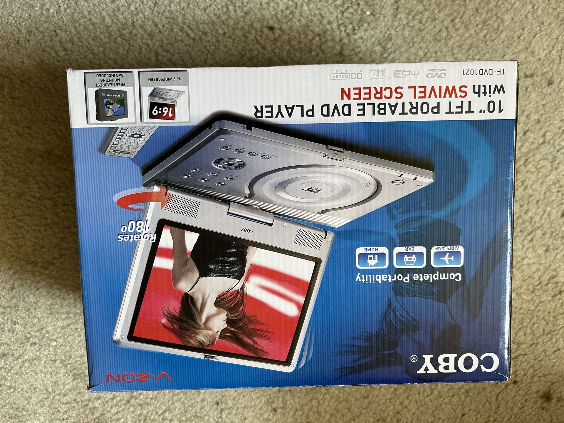 Coby TF-DVD1021 10" Widescreen TFT Portable DVD/CD/MP3 Pl