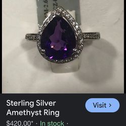 Beautiful Amethyst Stone Ring 