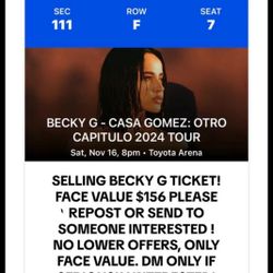Becky G - Otro Capitulo 2024 Tour Toyota Arena 
