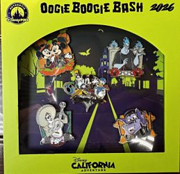 2026 Oogie Boogie Bash 5 Pin Box Set EVENT EDITION LE Kingdom Hearts Completer