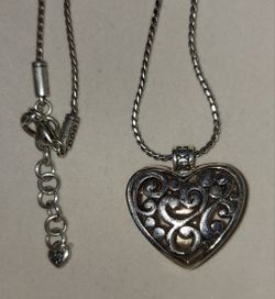 Brighton badge store clip necklace