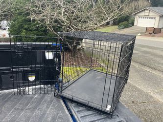 Large Medium Dog Kennel Crate Collapsible in Good Condition 36” L by W 22” H “24