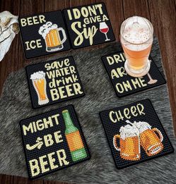 Handcrafted Wooden Beer Coasters (6 total)