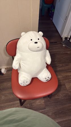 We Bare Bears Pillow Teddy Bear Plushie Travel Version White Polar Bear 