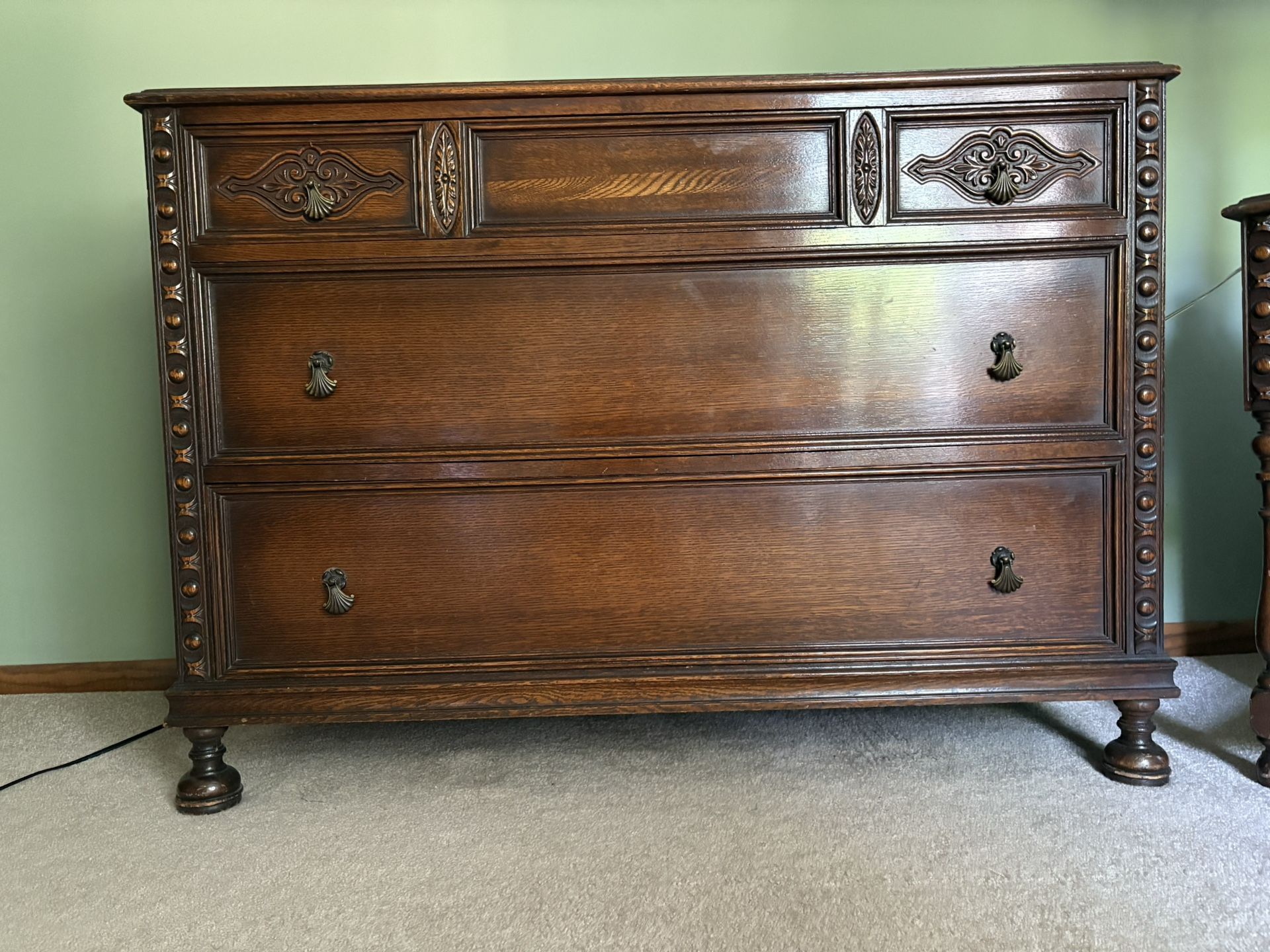 Antique Dresser Set - 3 Piece + Chair