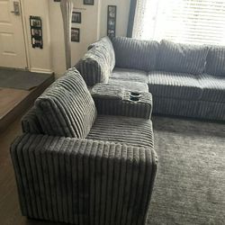 New Corduroy Sectional Couch : Free delivery 