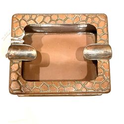 Western Spelter Lidded Ashtray 