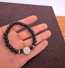 Saint Benedict Bracelet in Natural Stone - Gesto de Amor e Fe