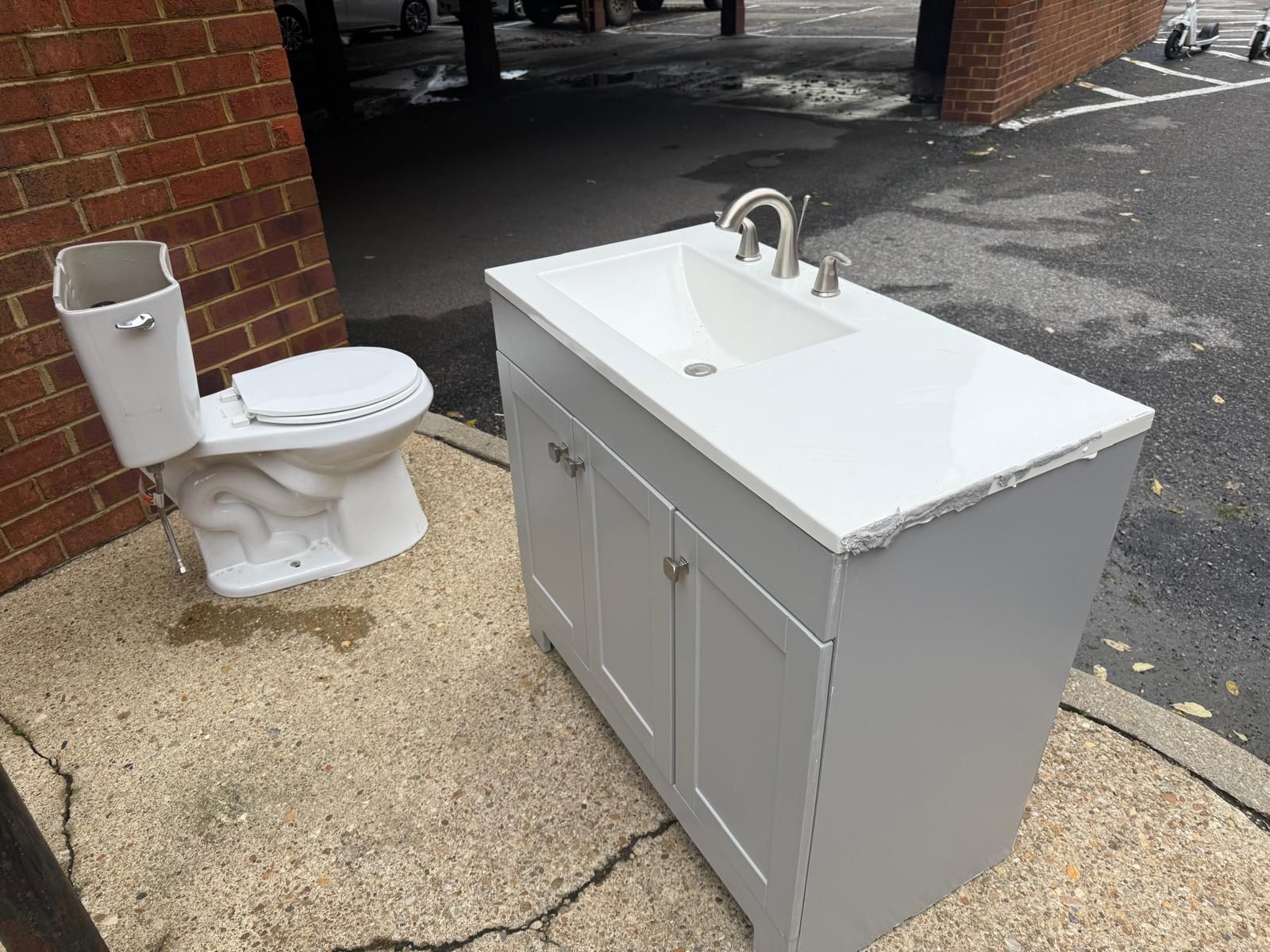 Toilet and Vanity Set