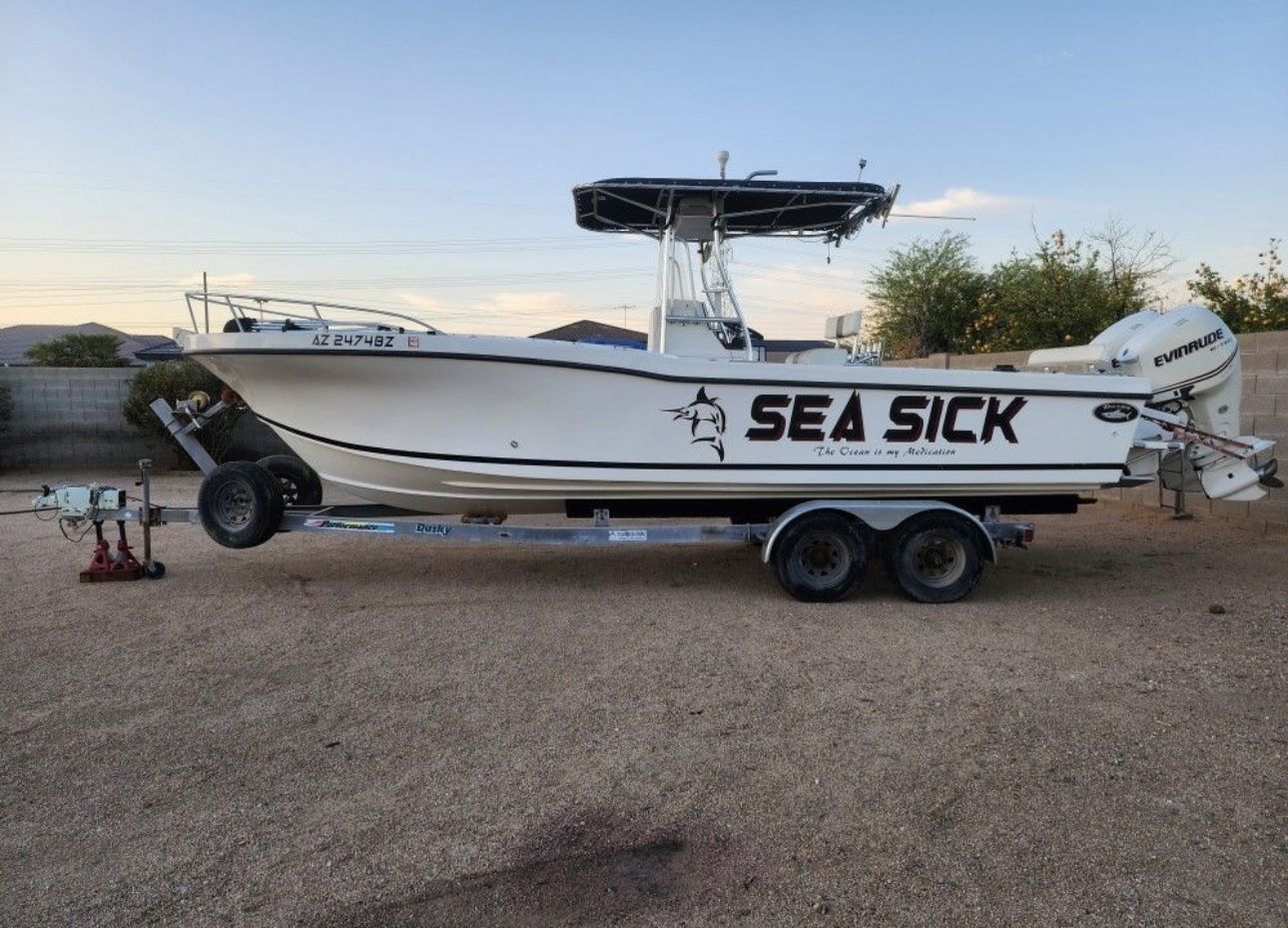 2001 Dusky 278 OPEN FISHERMAN RE-POWERED with 2005 Twin Evinrude 250hp