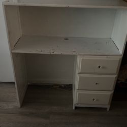 White Wardrobe With Desk