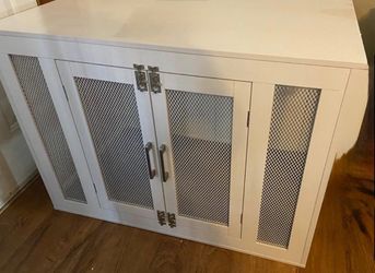 White Wood Dog Crate Furniture