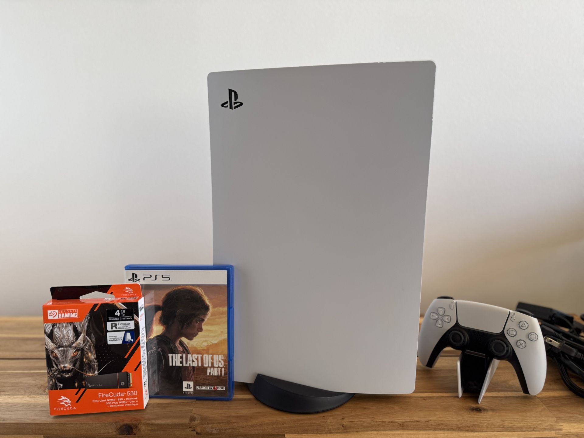 PlayStation 5 with 4TB SSD, Charging Dock & The Last of Us Part I!