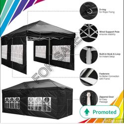 10x20 Canopy with Side walls, EASY UP Canopy Tent for Parties Event Wedding, Commercial Canopy, All Season Wind UV 50+ & Waterproof