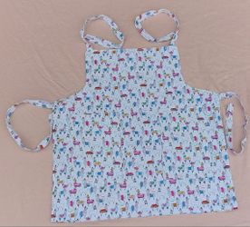 Kids Reversible Llamas Apron-Handmade-Ages 2-4 