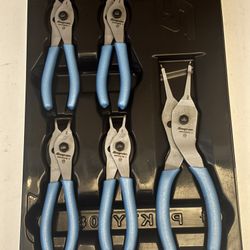 Snap-on Tools  PEARL BLUE 5pc Quick Release Snap Ring Pliers Set  