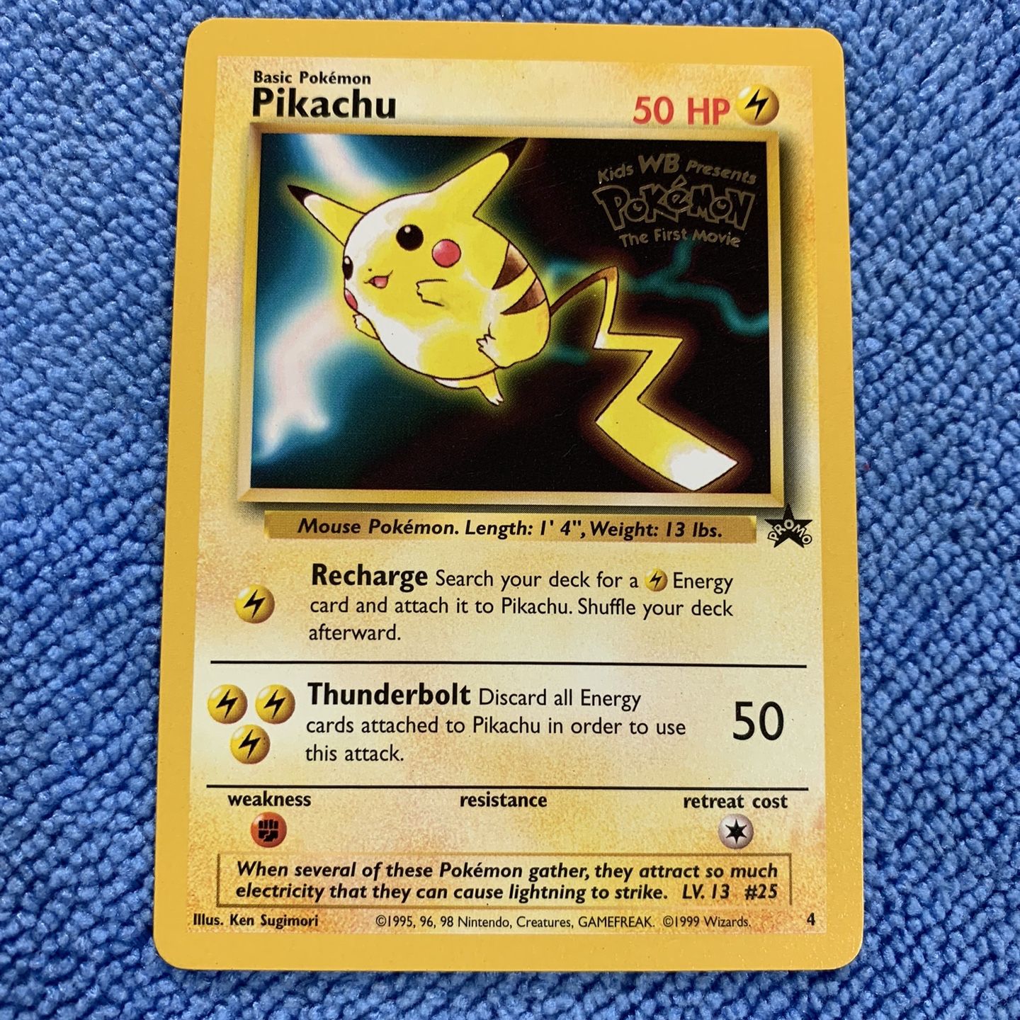 Pikachu 4 Black Star First Movie Promo 1999 WB Gold Stamp Pokemon Card for  Sale in Orange, CA - OfferUp