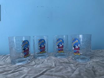 Disney Mickey Mouse Sorcerer Glass Set of 4