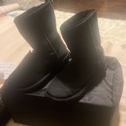 Black Leather Ugg Boots 