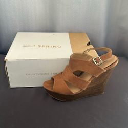 Tan Wedges Suede 