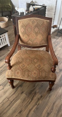 Carved Wood Armchair