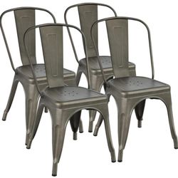 Yaheetech Iron Metal Dining Chairs  