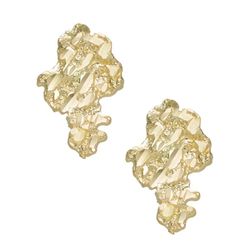 10k Gold Nugget Earrings