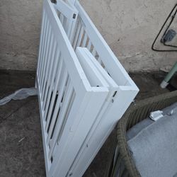 Folding White Crib 