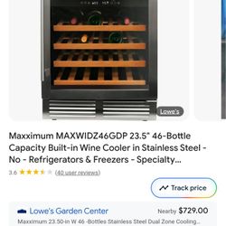 Wine Cooler 46 Bottle