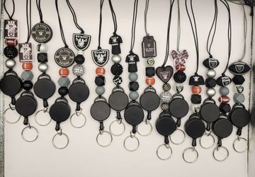 Football Teams Snap Away SPORTS Silicone Beaded Lanyards (PICK UP ONLY NE 93306)