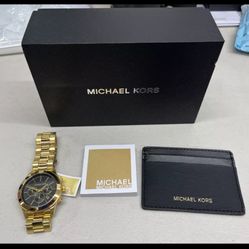 Michael Kors Men's Slim Runway Chronograph Gold-Tone Watch