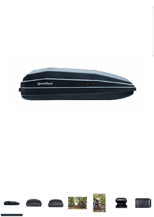 SportRack SR7018 Vista XL Rear Opening Cargo Box, 18-Cubic Feet, Black