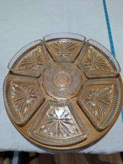Vintage Wood Lazy Susan