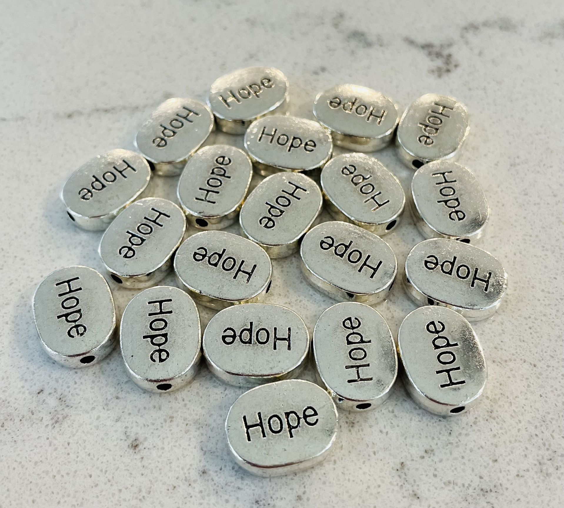 Antique Silver Hope Beads