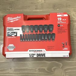 Milwaukee 1/2” Socket Set 