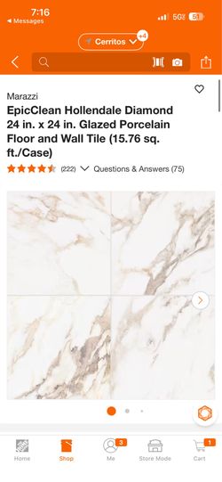 Marazzi EpicClean Hollendale Diamond 24 in. x 24 in. Glazed Porcelain Floor and Wall Tile (15.76 sq. ft./Case)