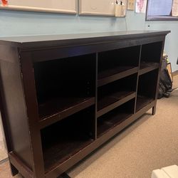 Dark brown media console