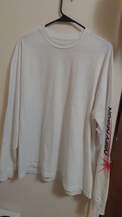 Obey Long Sleeve White Tshirt Large