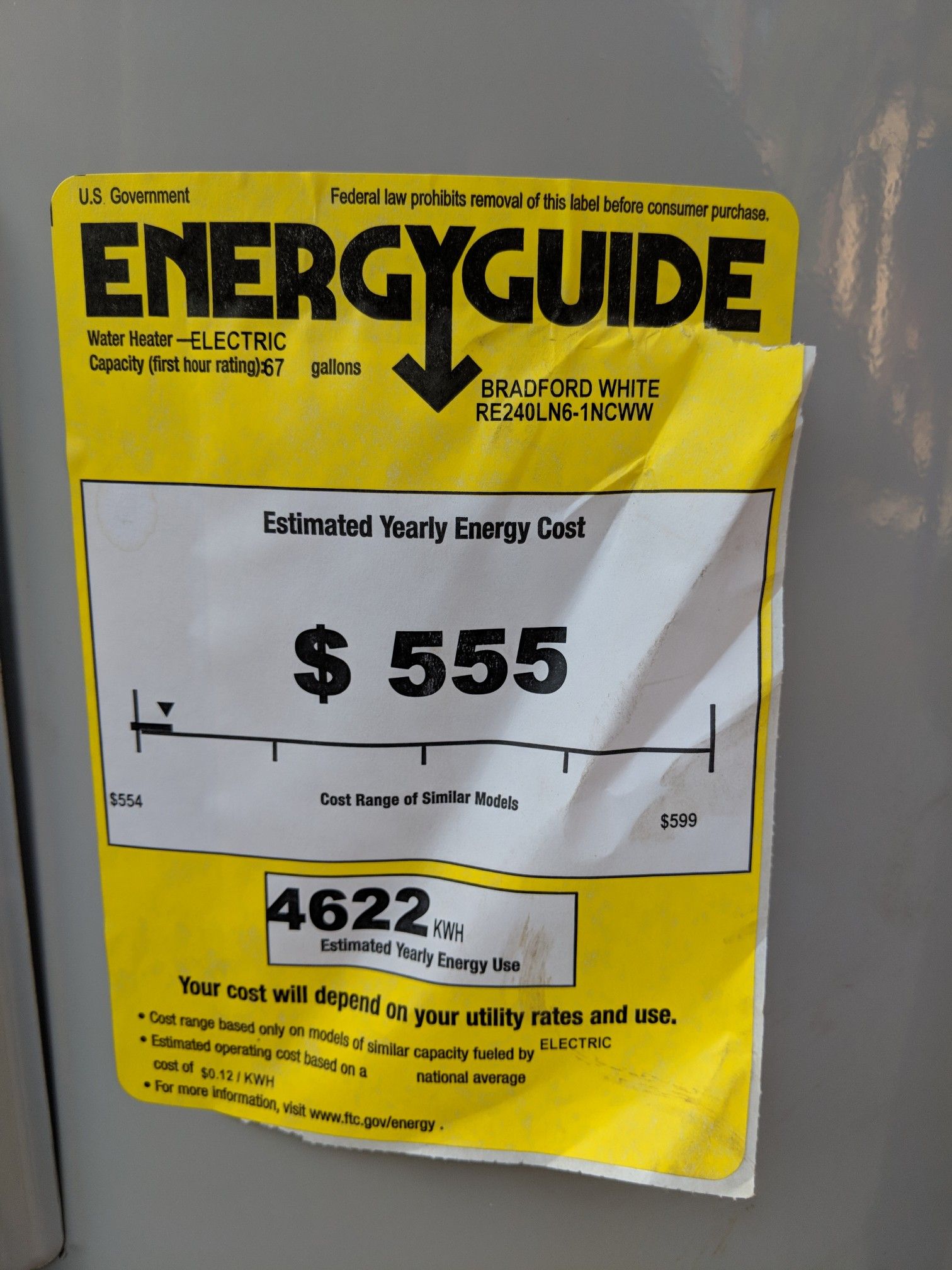 37gl Bradford White Electric Water Heater/Energy Saver for Sale in Santa  Susana, CA - OfferUp