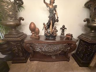 Beautiful console table with iron
