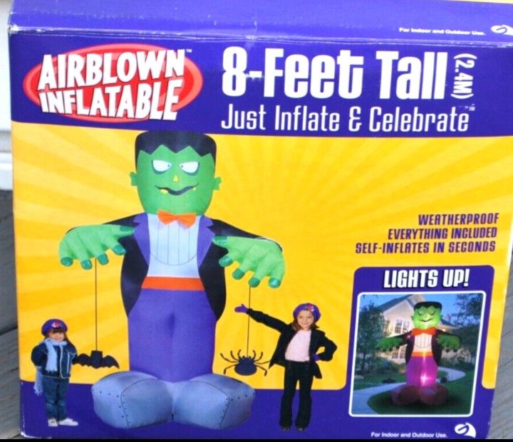 Gemmy Halloween Frankenstein Monster GIANT retailer 8' Inflatable Airblown Light Up