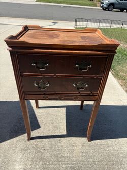 Wood side table
