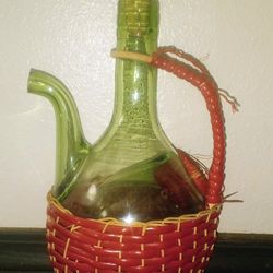 Vintage Italian Wine Bottle w/ Ice Compartment In Bottle  Cash