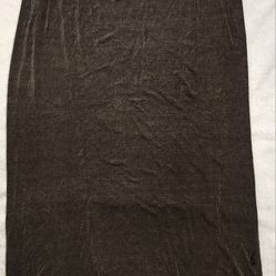 Womens Vintage Gently Worn Sz 2 Chico Designs Silvery Black Skirt with Elastic Waist and Stretch