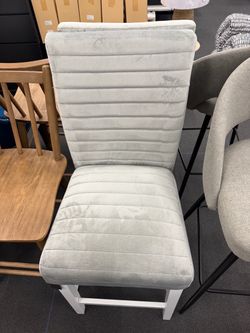 Acme Furniture Elizaveta 19” Accent Chair – Gray Velvet/White
