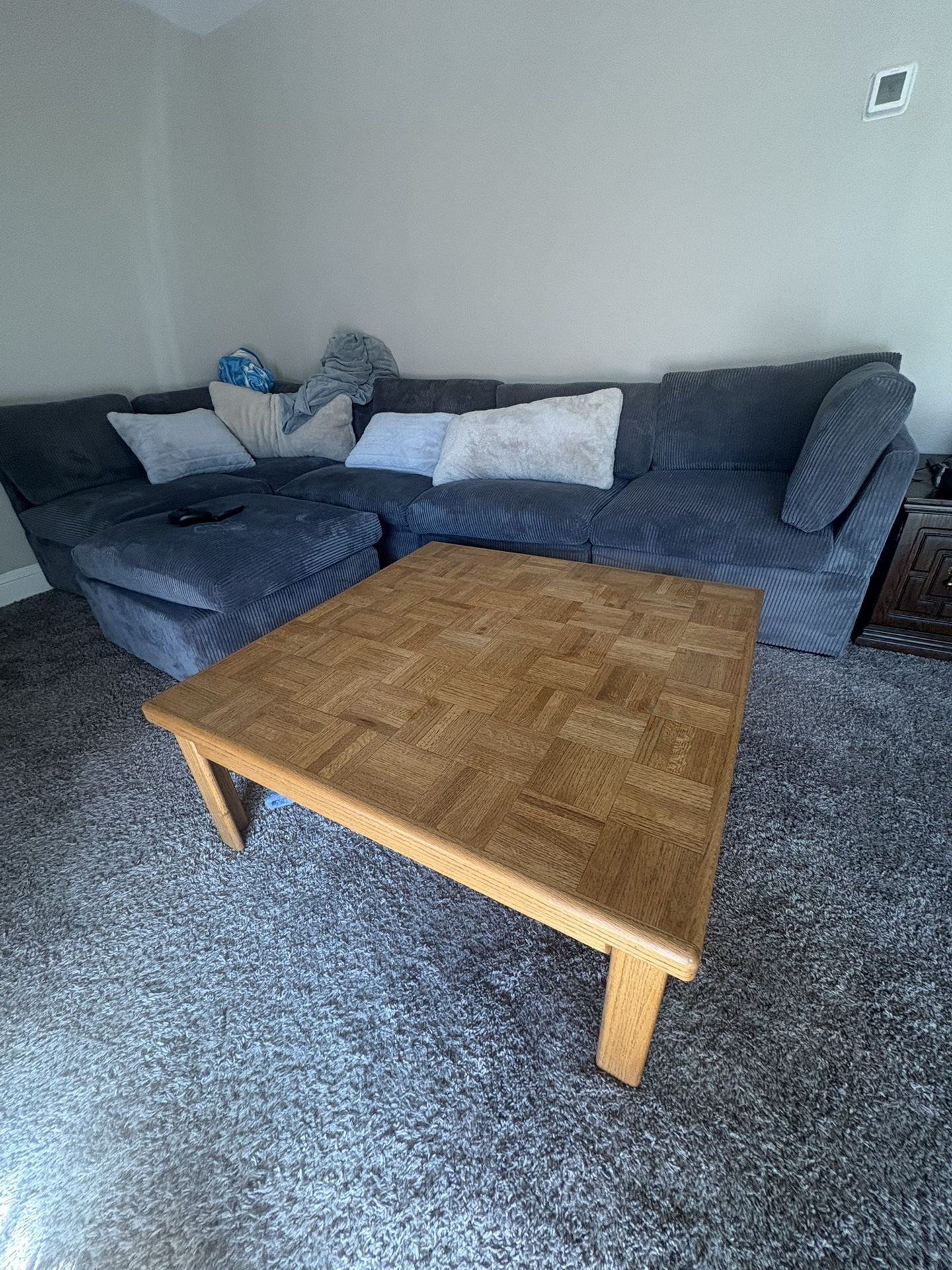 Oak Coffee Table w/ Inlay